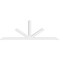 Ekena Millwork Saratoga Architectural Grade PVC Gable Bracket, 96"W x 32"H x 4"D x 4"F, 8/12 Pitch GBP096X32X0404SAR00 - alternate 2